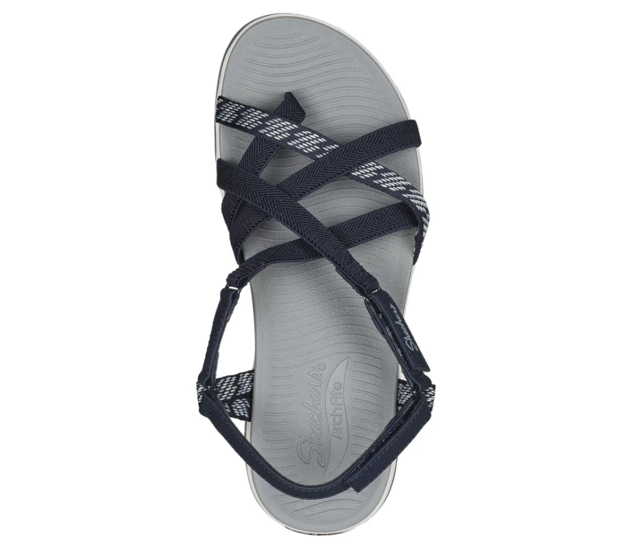 SKECHERS Women's Arch Fit Reggae Sport Sneakers in Navy - Comfortable & Supportive Athletic Shoes