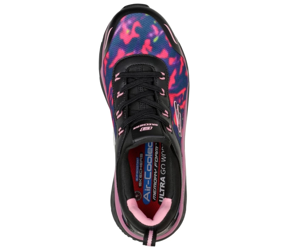 SKECHERS Women's Max Cushioning Elite SR Sneakers in Black/Multi - Lightweight Comfort Walking Shoes