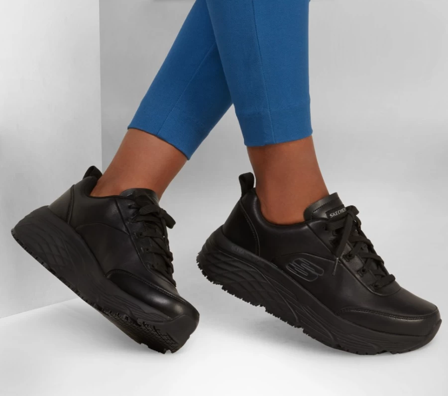 SKECHERS Women's Work Relaxed Fit Max Cushioning Elite Sr Sneakers in Black - Kajus Style