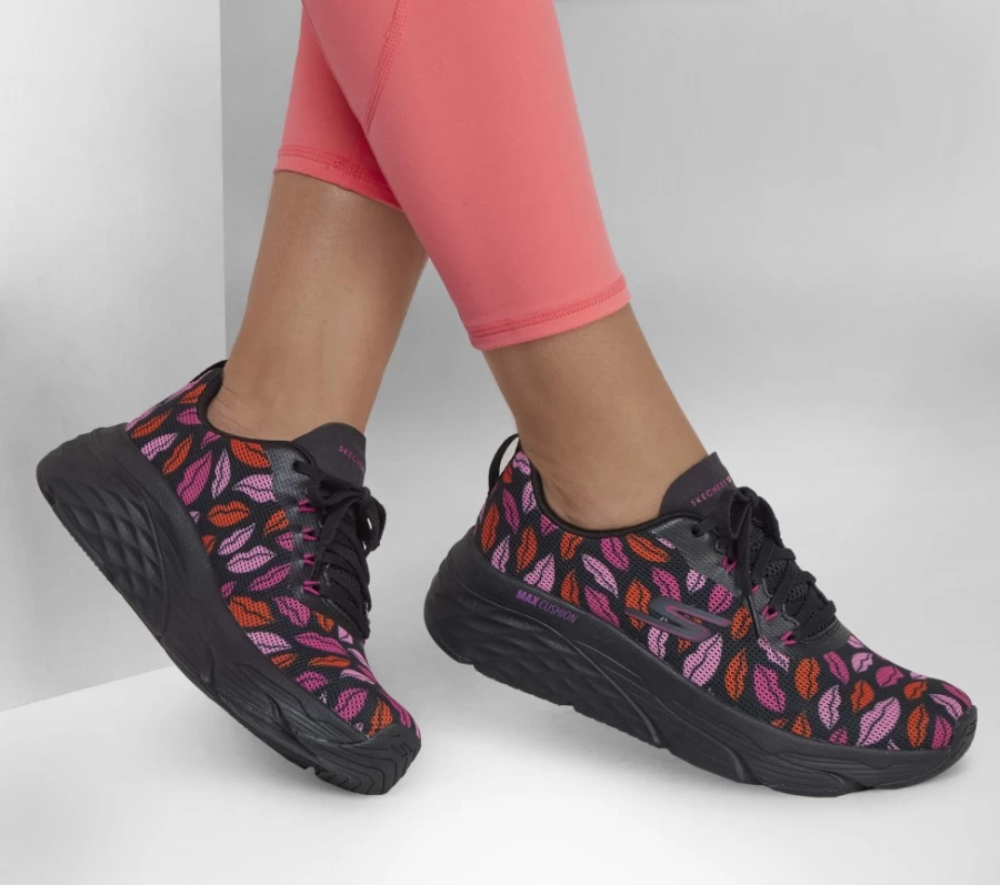 SKECHERS Women's Max Cushioning Elite - Black/Pink Sneakers for Ultimate Comfort