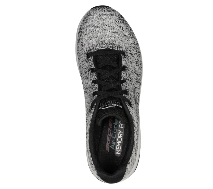 SKECHERS Women's Skech-Air Extreme 2.0 Sneakers in White & Black - Classic Vibe Comfort Shoes