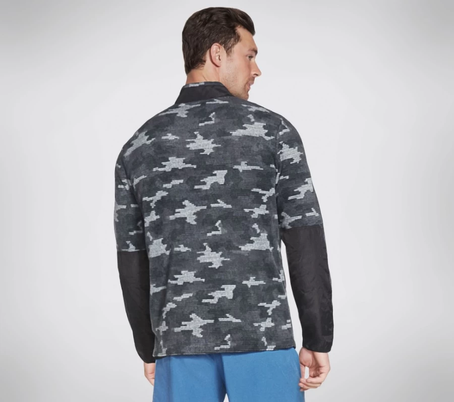 SKECHERS Men's Boundless Recovery Jacket - Gray Multi Color Lightweight Running Jacket