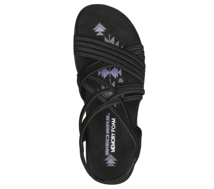 SKECHERS Women's Reggae Slim - Sunnyside Sneakers in Black
