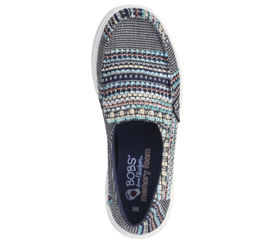 SKECHERS Women's Bobs Skipper - Beach Crush Sneakers in Navy/Multi Color