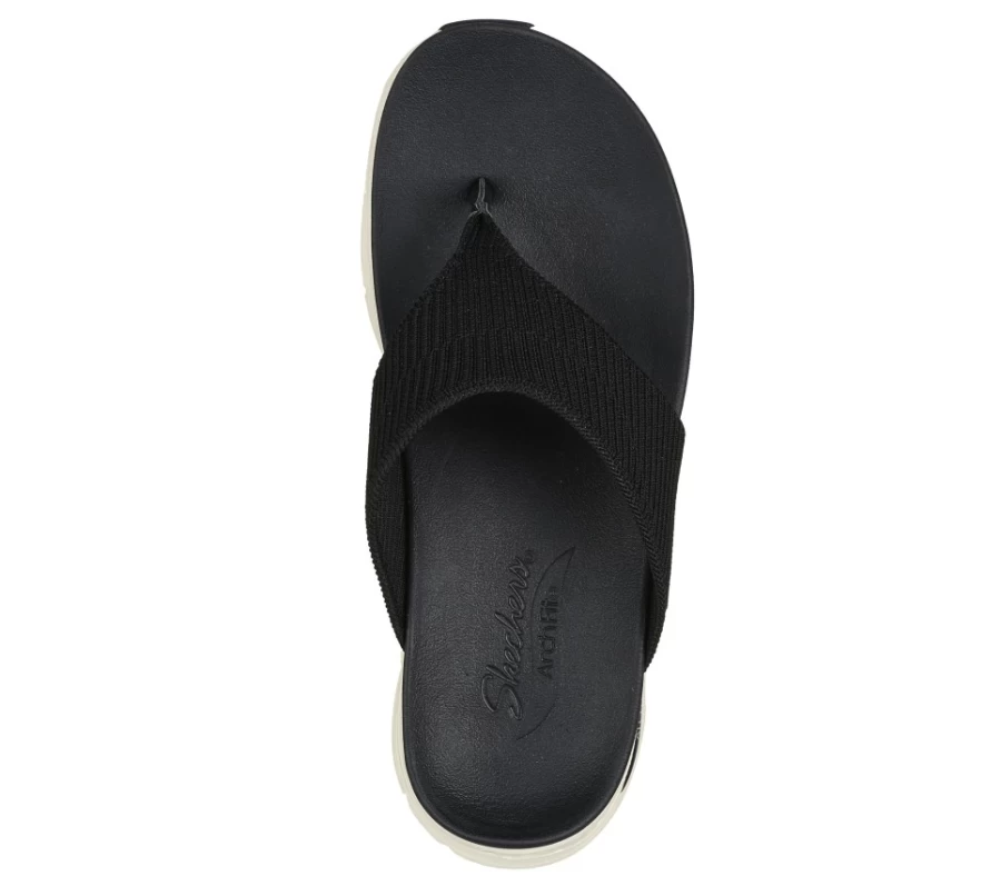 SKECHERS Women's Arch Fit - Easy Day Slip-On Sneakers in Black | Comfortable & Supportive Walking Shoes