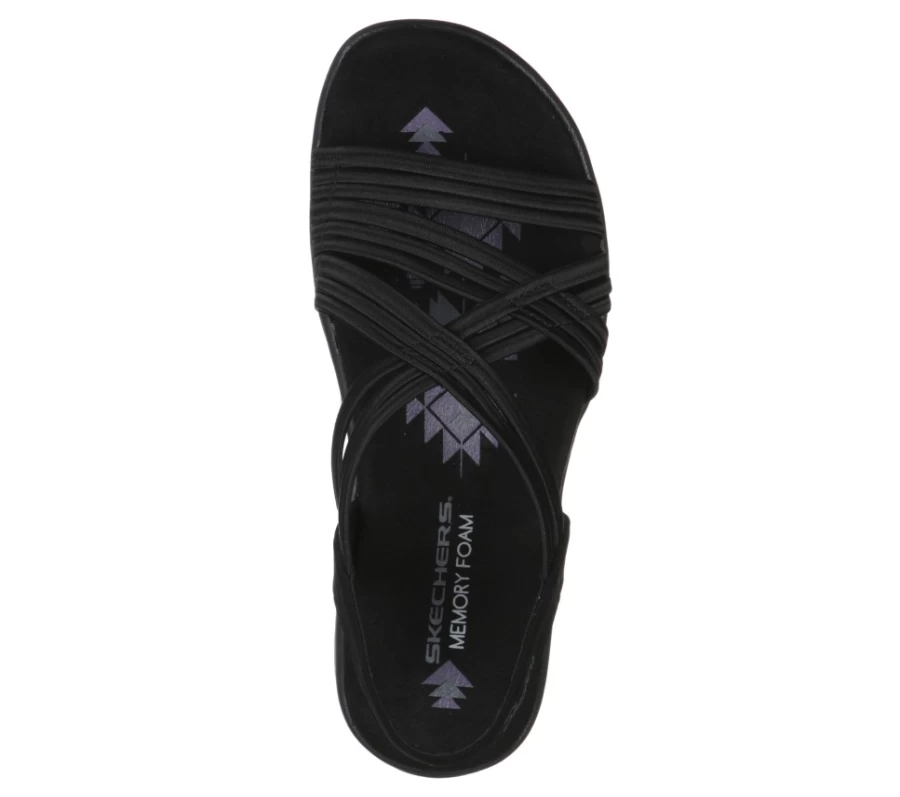 SKECHERS Women's Reggae Slim - Simply Stretch Sneakers in Black