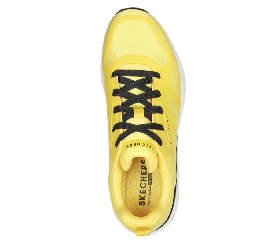SKECHERS Men's Tres-Air Uno - Lightweight Yellow Sneakers for Comfort & Style