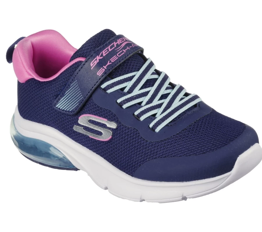 SKECHERS Kids Skech-Air Airmatic Sneakers in Navy & Pink for Comfort and Style