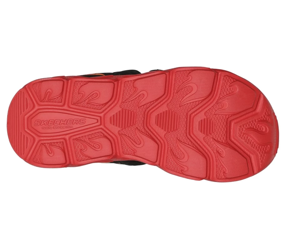 SKECHERS Kids S-Lights Thermo-Flash Heat Tide Sneakers - Black/Red