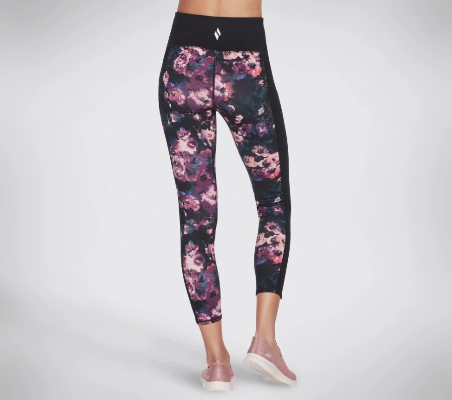 SKECHERS Women's Gowalk Linear Floral 7/8 Legging in Multi Color