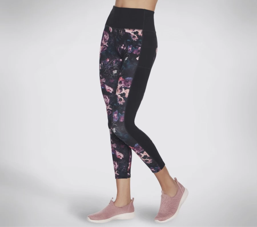 SKECHERS Women's Gowalk Linear Floral 7/8 Legging in Multi Color