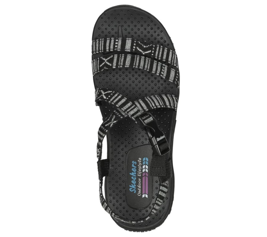 SKECHERS Women's Reggae - Trail On By Sneakers in Black & White