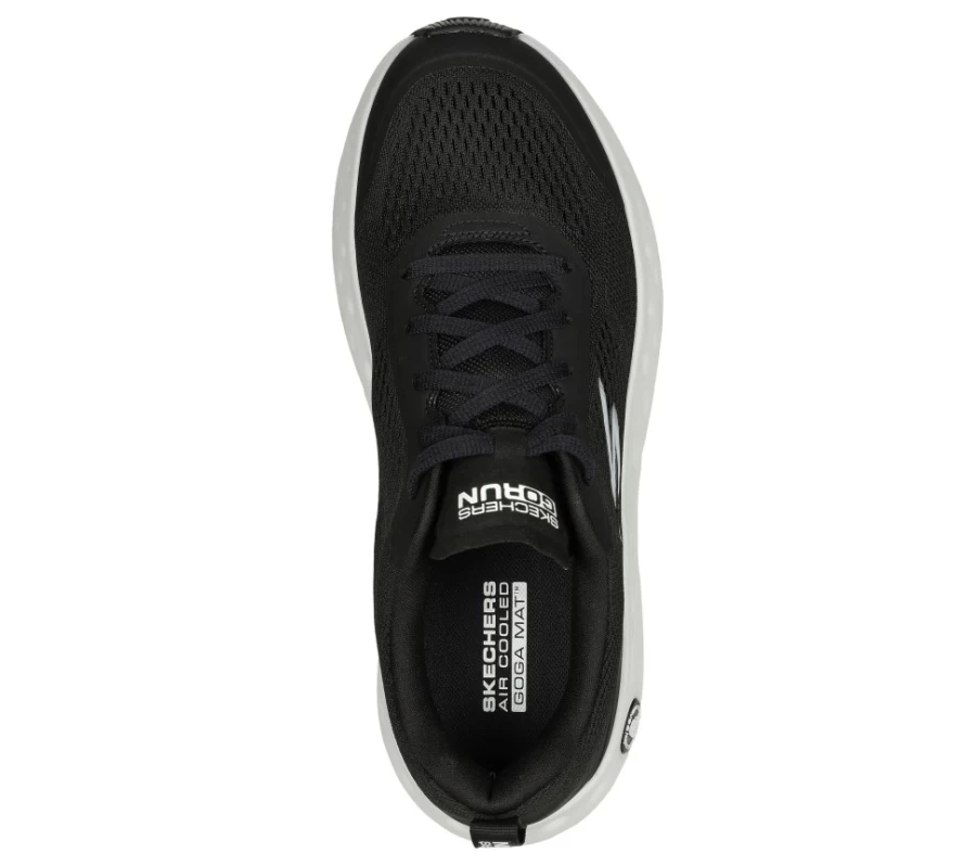SKECHERS Men's Max Cushioning Hyper Craze Bounce Sneakers in Black & White