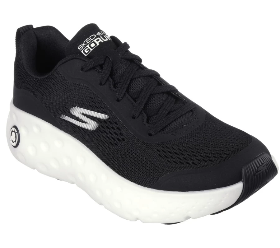 SKECHERS Men's Max Cushioning Hyper Craze Bounce Sneakers in Black & White