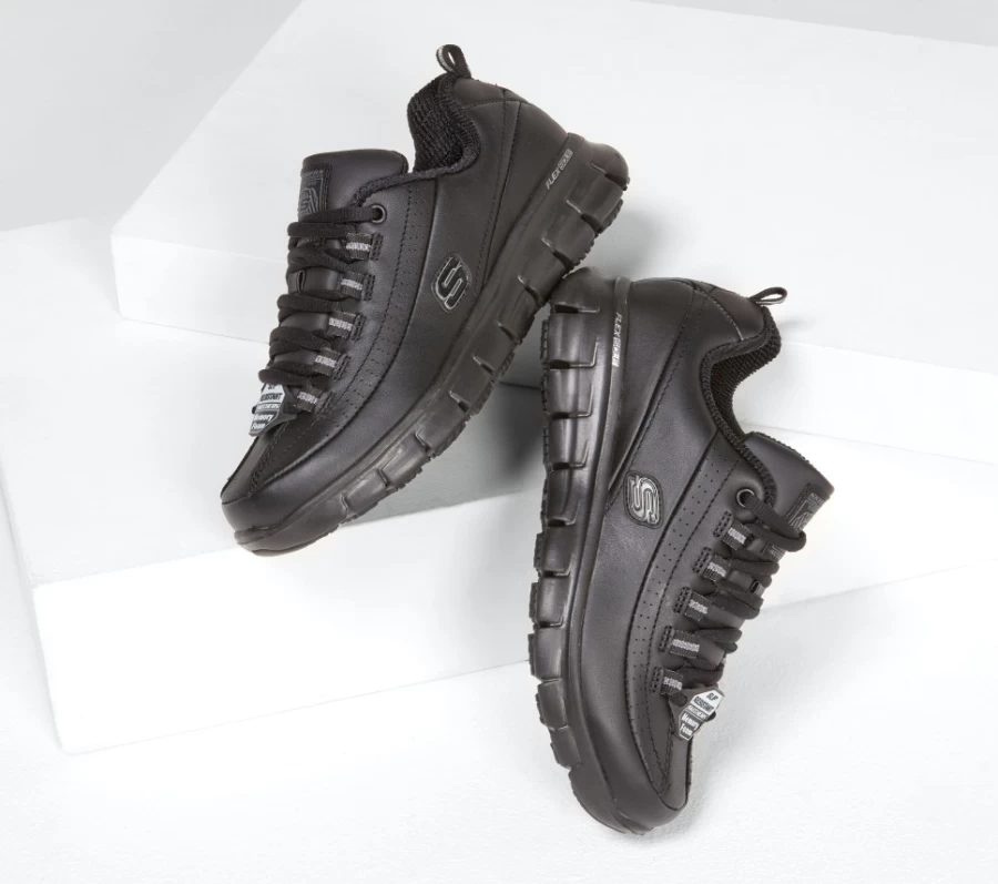 SKECHERS Women's Work Relaxed Fit Sure Track - Trickel Sneakers in Black