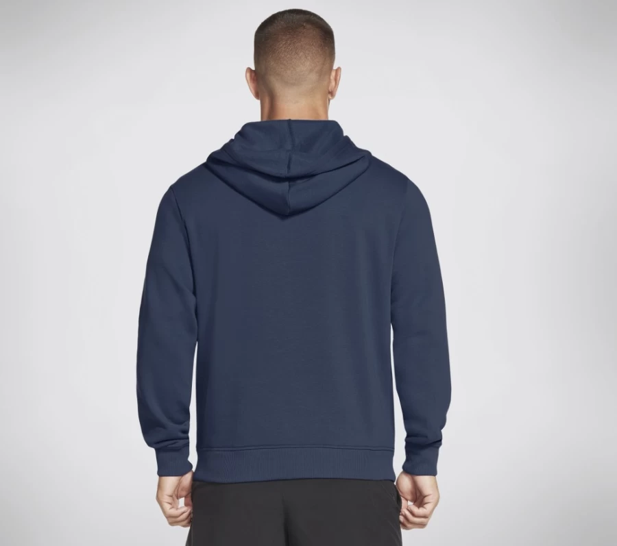 SKECHERS Men's Americana Navy Pullover Hoodie Sweatshirt