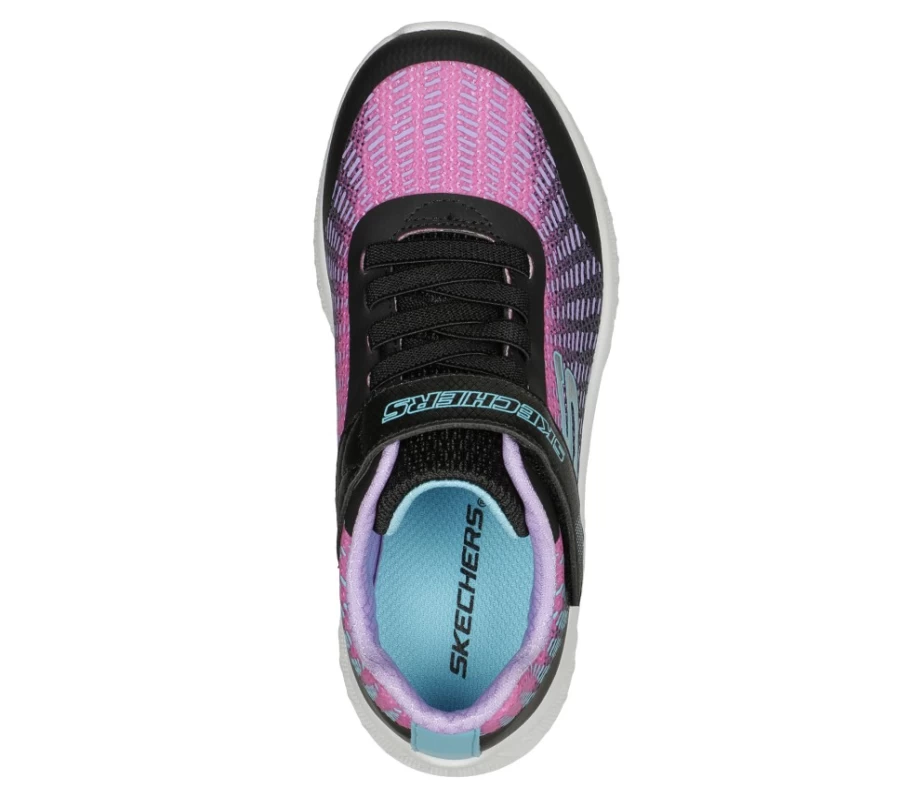 SKECHERS Kids Microspec Plus - Disco Dreaming Sneakers in Black & Multi Color