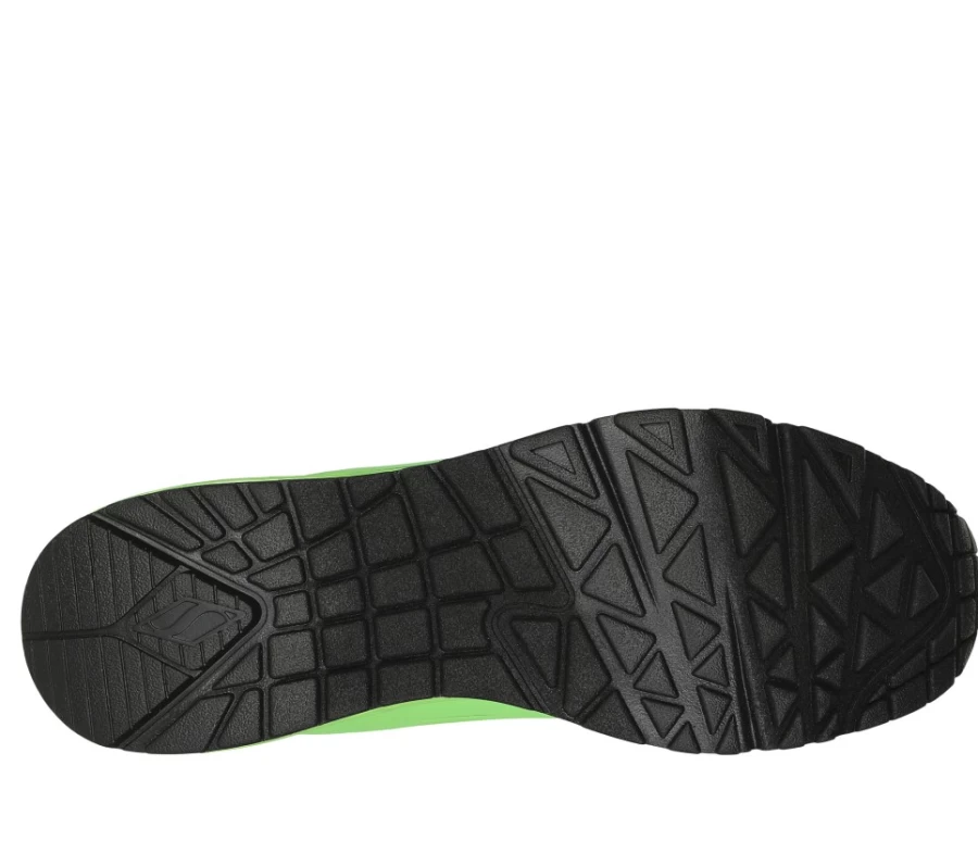 SKECHERS Men's Uno Lin-E-Air Sneakers in Lime Green - Lightweight Comfortable Walking Shoes