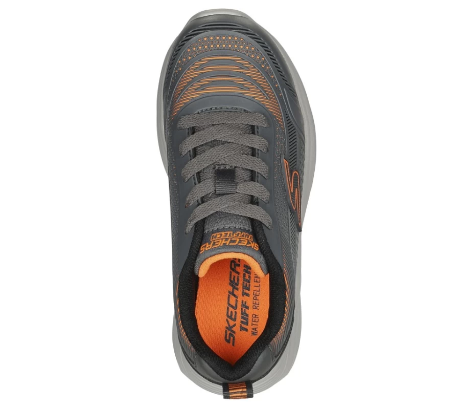 SKECHERS Kids' Hyper-Blitz Aqua-Tronix Sneakers in Charcoal & Orange