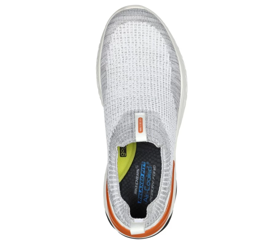 SKECHERS Men's White & Gray Bismarck - Glenver Sneakers