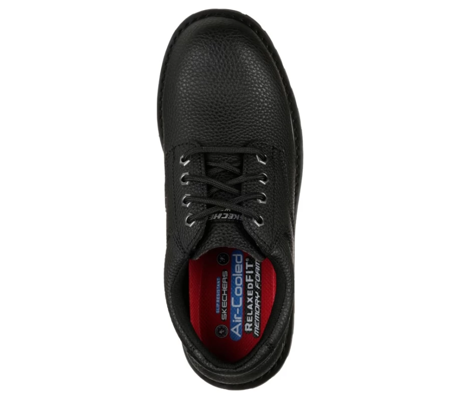 SKECHERS Men's Work Relaxed Fit Cottonwood - Jaken Sr Sneakers in Black
