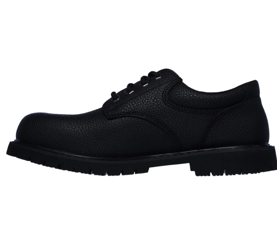 SKECHERS Men's Work Relaxed Fit Cottonwood - Jaken Sr Sneakers in Black