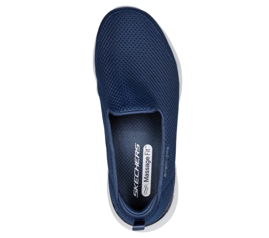 SKECHERS Women's Go Walk Massage Fit Slip-On Sneakers in Navy - Lightweight Comfort Walking Shoes