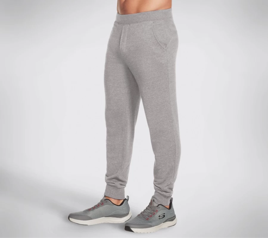 SKECHERS Men's Light Gray Expedition Jogger Pants for Comfort & Style