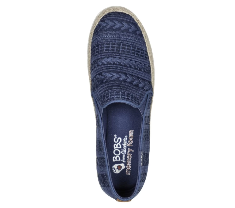 SKECHERS Women's Navy Bobs Flexpadrille 3.0 - Comfortable Slip-On Sandals for Great Crossings
