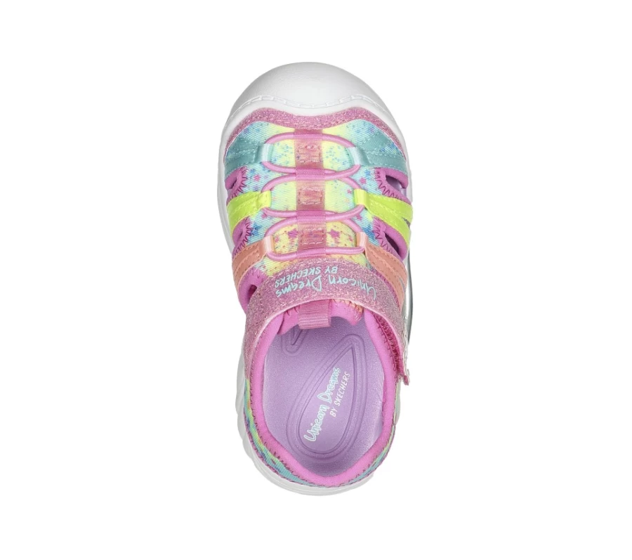 SKECHERS Kids Unicorn Dreams Explorer Sneakers in Pink & Multi Color for Girls