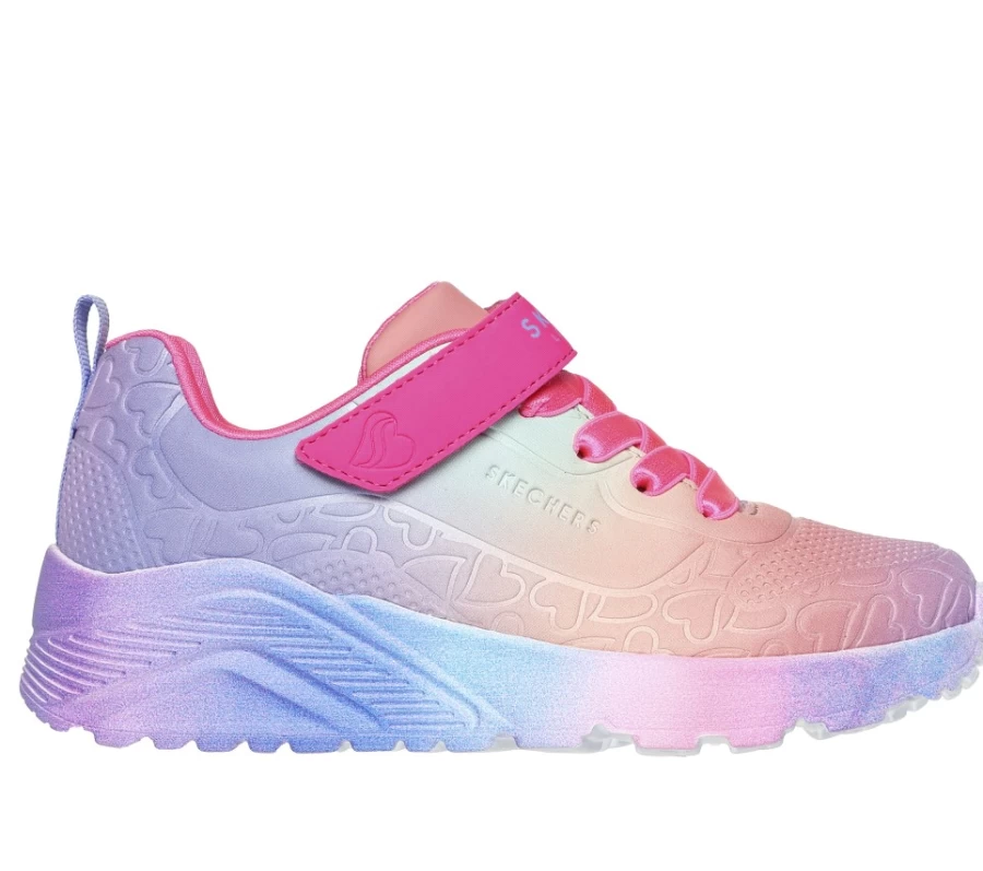 SKECHERS Kids Uno Lite - Bright Hearts Multi-Color Sneakers for Children