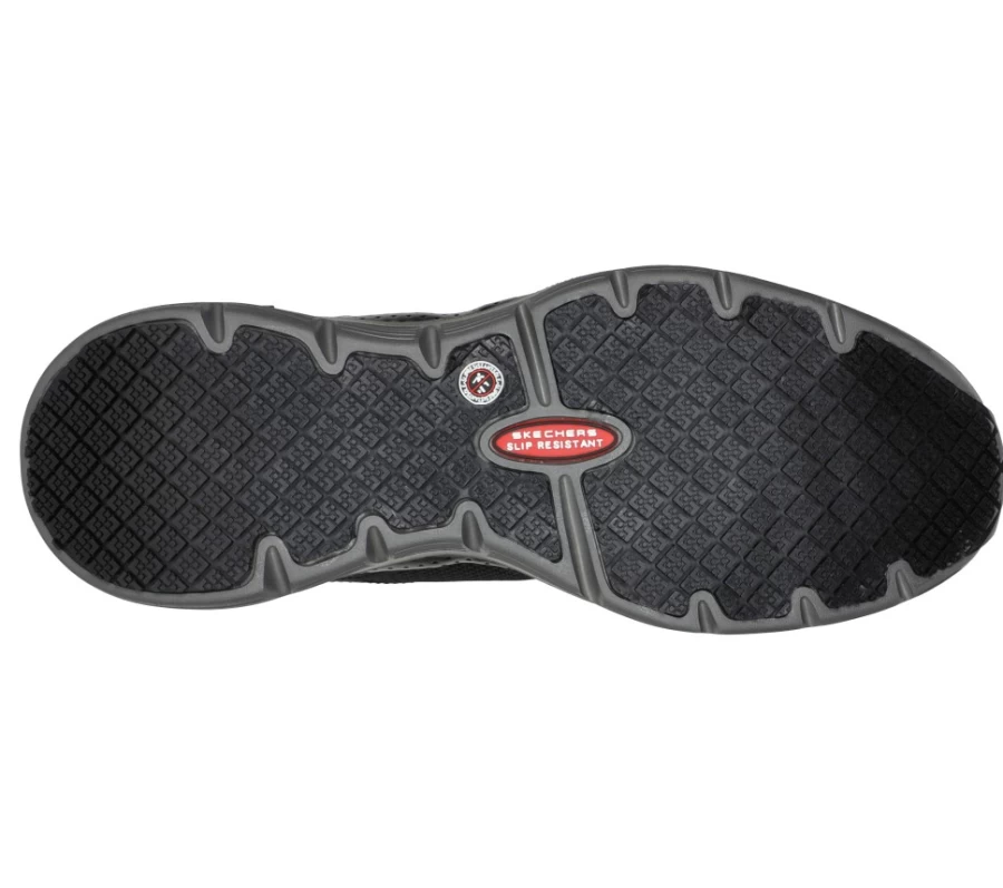 SKECHERS Men's Arch Fit Sr - Angis Composite Toe Work Shoes in Black / Charcoal