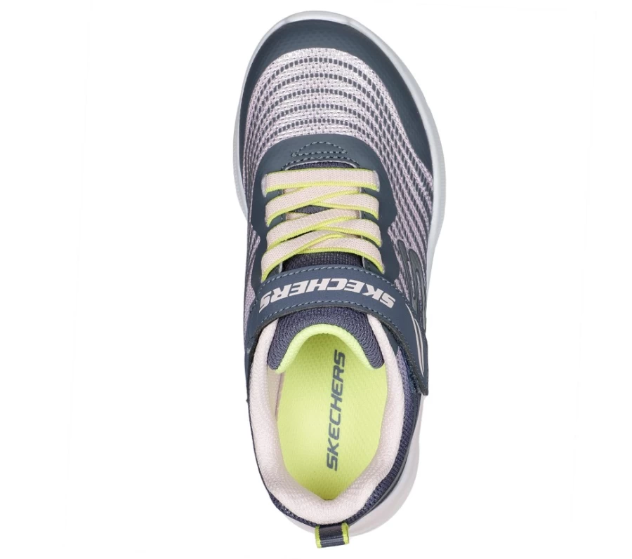 SKECHERS Kids' Rejoice Racer Sneakers in Charcoal & Multi Colors - Microspec Design