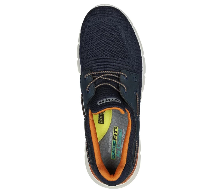 SKECHERS Men's Navy Clean Slate Sneakers by Del Retto