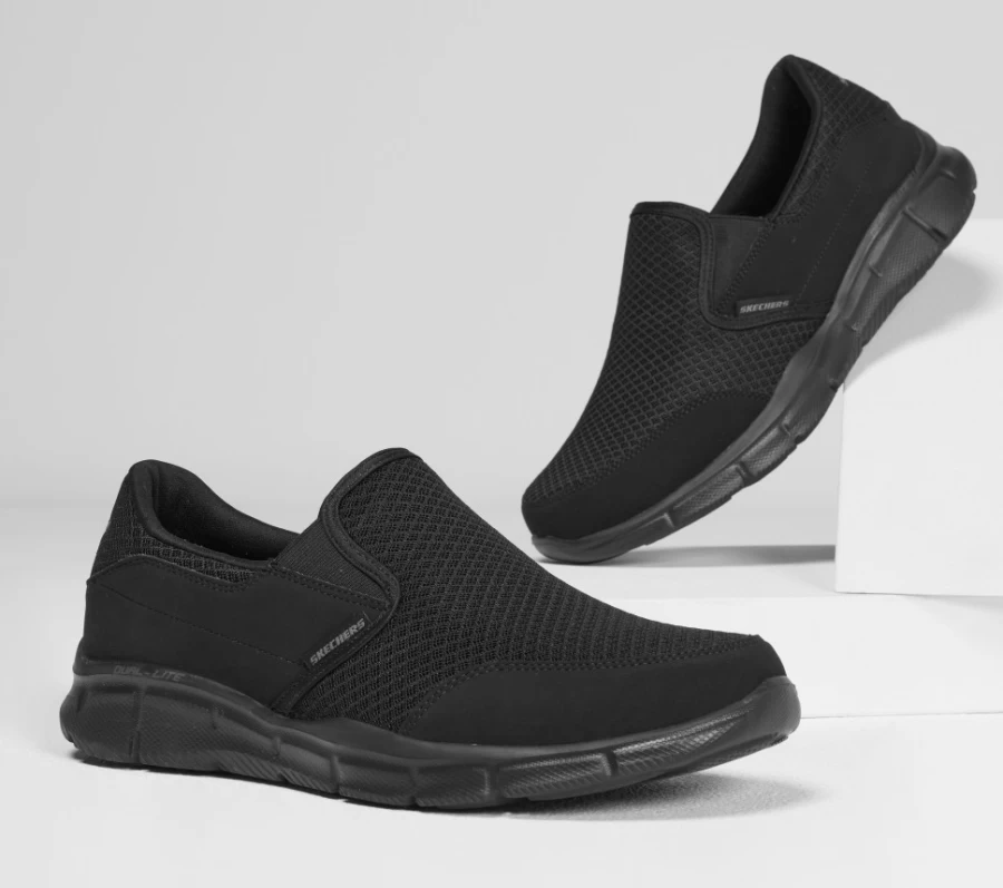 SKECHERS Men's Equalizer Persistent Sneakers in Black - Comfortable & Durable Athletic Shoes