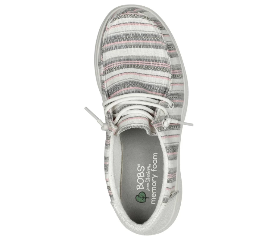 SKECHERS Women's Bobs Skipper - White & Multi Color Sweet Ensemble Sneakers