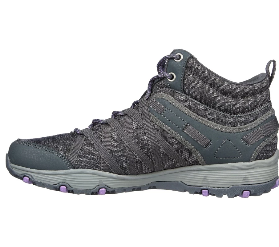 SKECHERS Women's Seager Hiker - Side To Side Walking Shoes in Charcoal