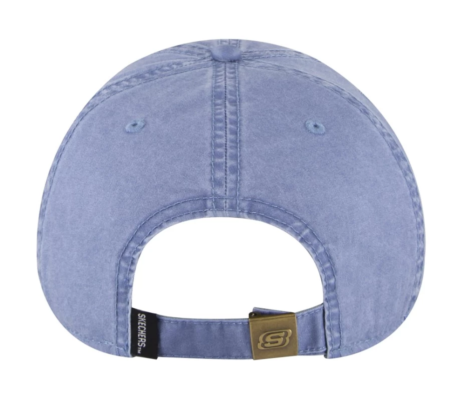 SKECHERS Men's Blue Washed Dad Hat - Casual Baseball Cap for Men