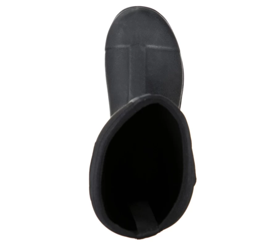 SKECHERS Men's Work Weirton WP Black Leather Slip-Resistant Work Boots