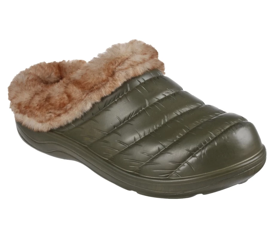 SKECHERS Women's Olive Foamies Cozy Camper Restful Comfortable Shoes