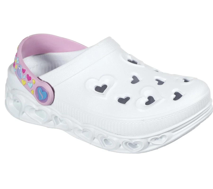 SKECHERS Kids' Foamies Light Hearted Sneakers - White Unicorns & Sunshine Design