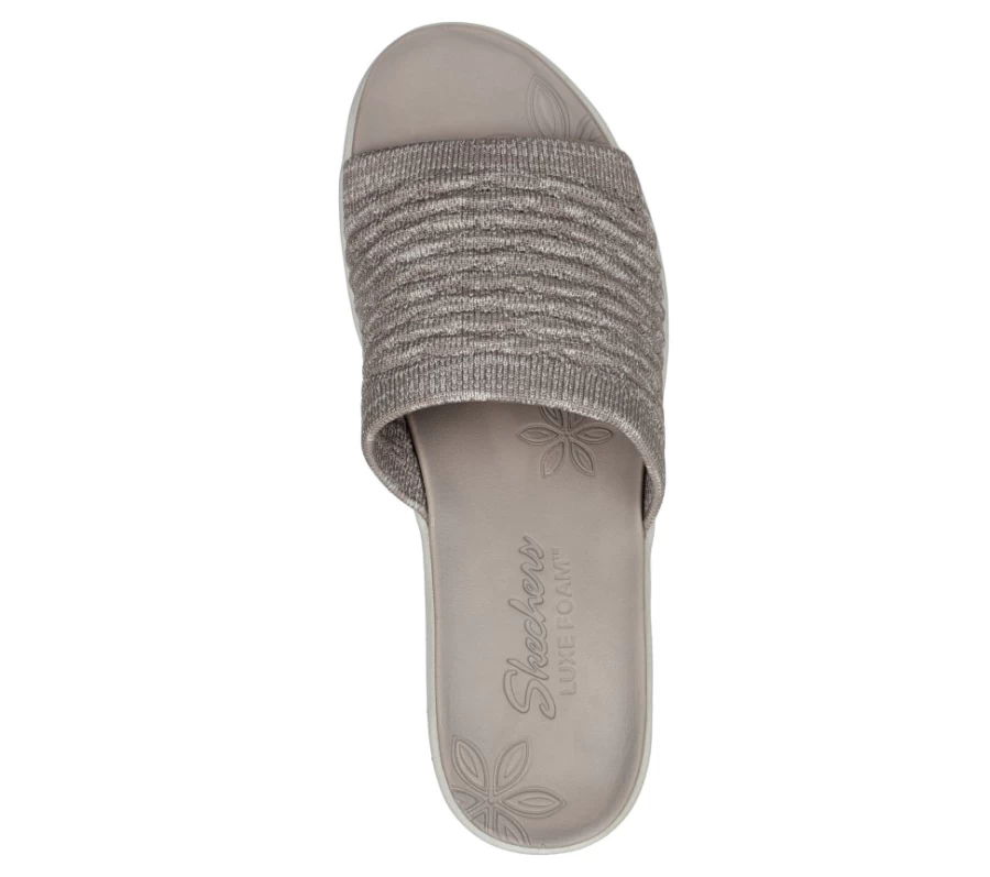 SKECHERS Women's Taupe Pier-Lite My Wish Sneakers