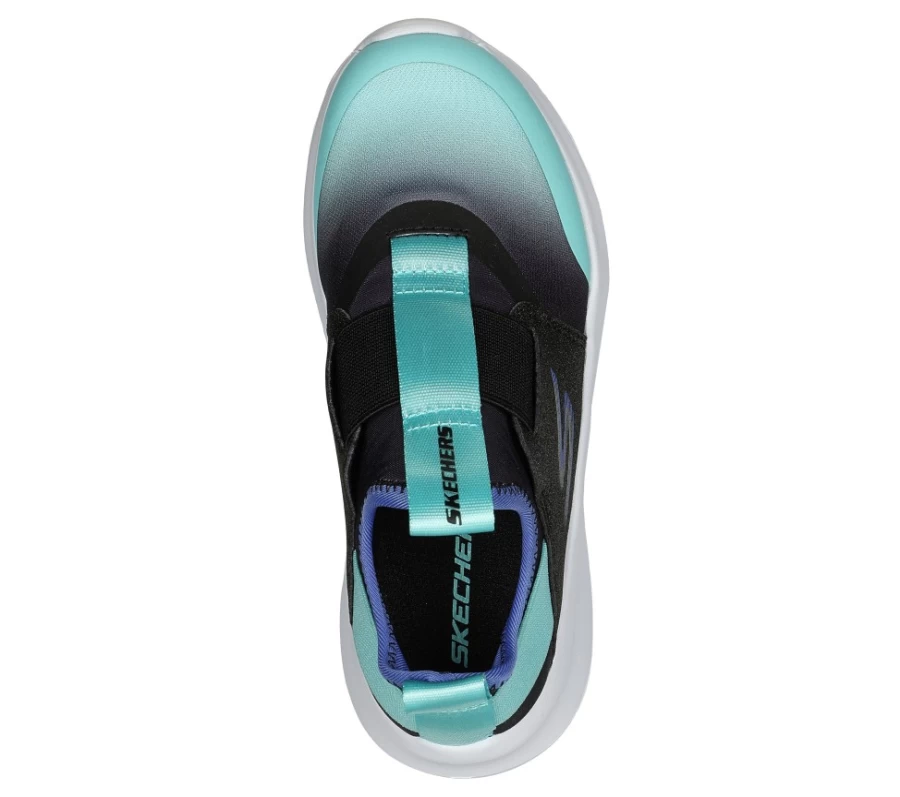 SKECHERS Kids' Skech Fast Ombre Sunset Sneakers in Black & Aqua