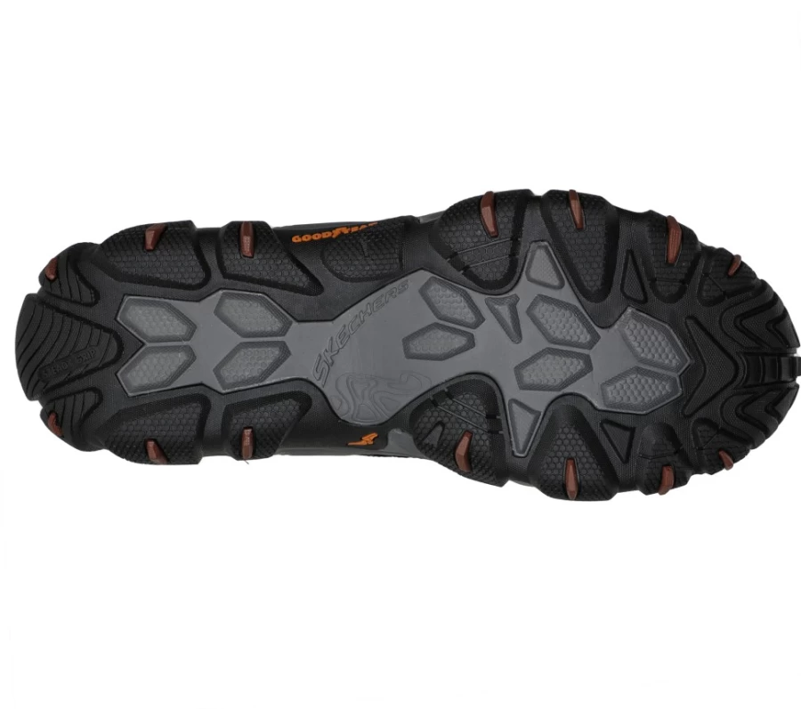 SKECHERS Men's Xander Relaxed Fit Ridge Top Sneakers - Black / Charcoal Casual Shoes
