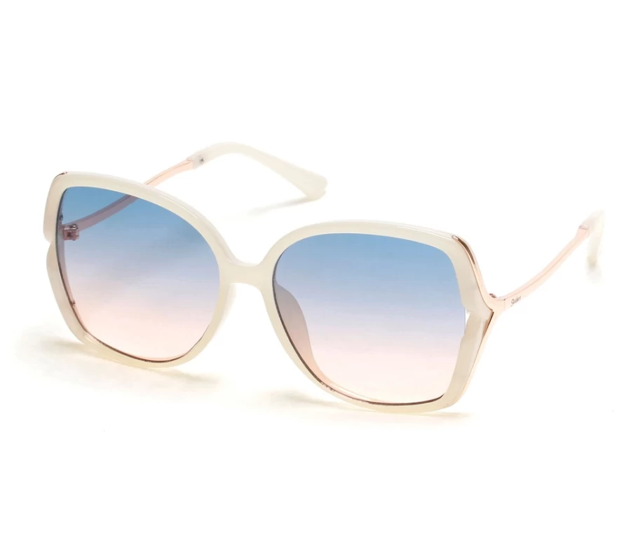 SKECHERS Women's White Oversized Cat Eye Sunglasses - Fashion Retro Large Frame Shades