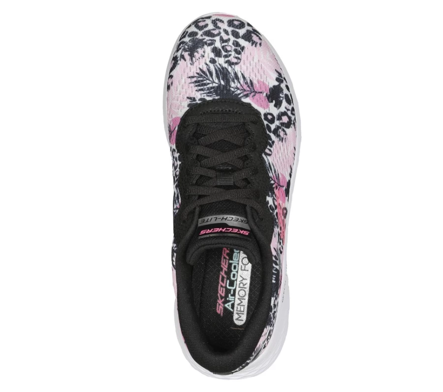 SKECHERS Women's Skech-Lite Pro - Wild Trip Sneakers in Black & Pink | Lightweight Walking Shoes