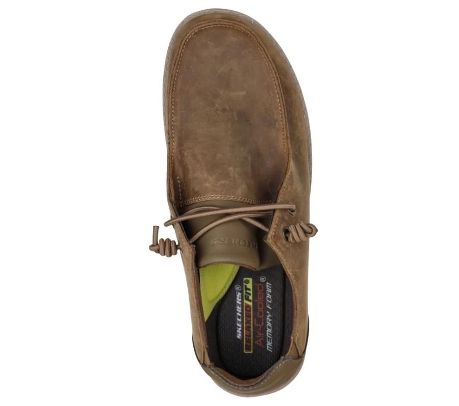 SKECHERS Men's Relaxed Fit Melson - Ramilo Sneakers in Desert Color
