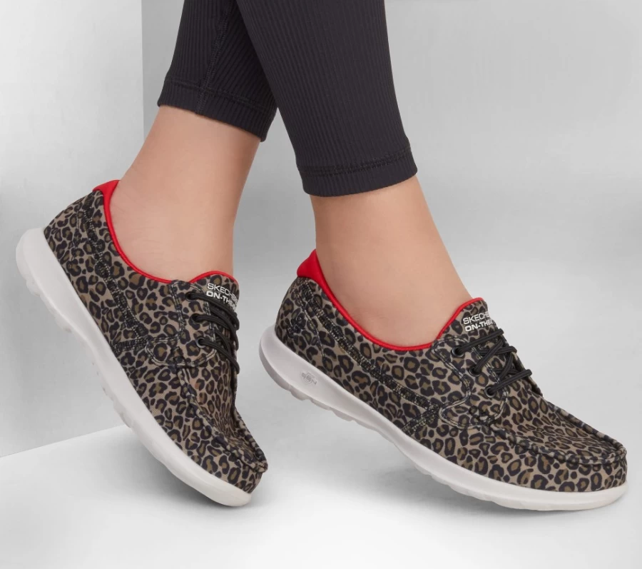 SKECHERS Women's Go Walk Lite - Leopard Print Walking Shoes for Comfort & Style