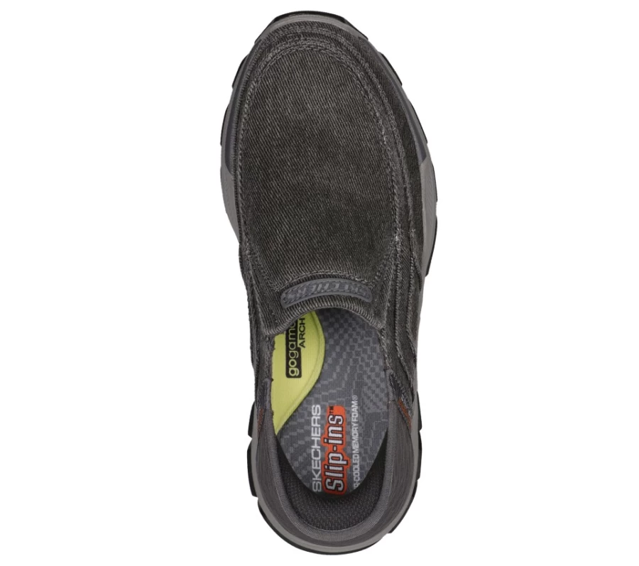 SKECHERS Men's Slip-On Sneakers in Charcoal - Slip-Ins Rf Respected Holmgren Comfort Shoes
