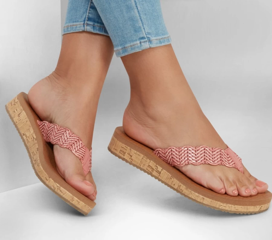 SKECHERS Women's Sandcomber Rose Sandals - Comfortable Casual Footwear